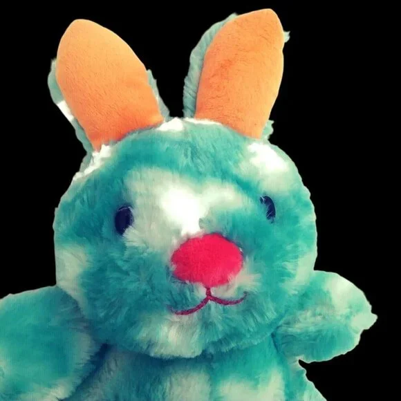 Animal Adventure Easter Bunny Rabbit 13" Blue White Tie-dye Easter Spring 2018 - Picture 3 of 8